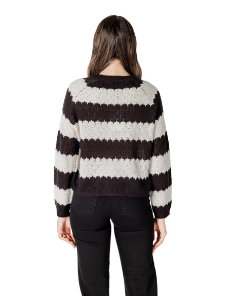 Jacqueline De Yong Pull femme noir rayé