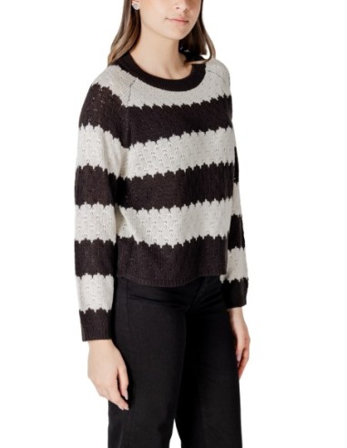 Jacqueline De Yong Pull femme noir rayé