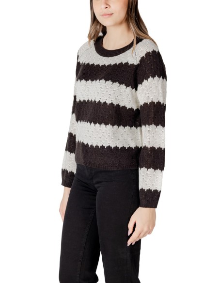 Jacqueline De Yong Pull femme noir rayé