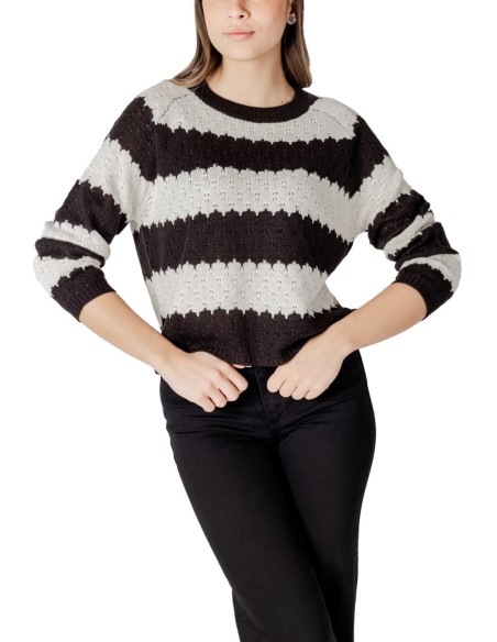 Jacqueline De Yong Pull femme noir rayé