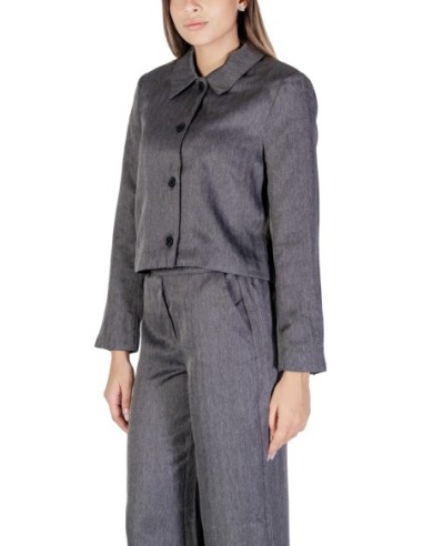 Jacqueline De Yong Veste femme grise boutonnée