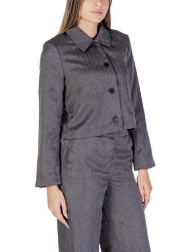 Jacqueline De Yong Veste femme grise boutonnée