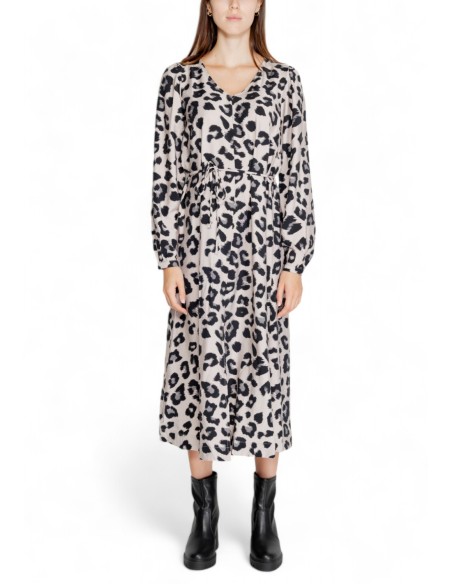 Jacqueline De Yong Robe femme grise léopard