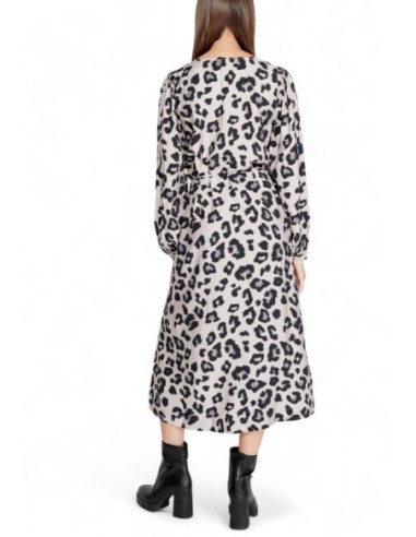 Jacqueline De Yong Robe femme grise léopard