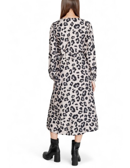 Jacqueline De Yong Robe femme grise léopard