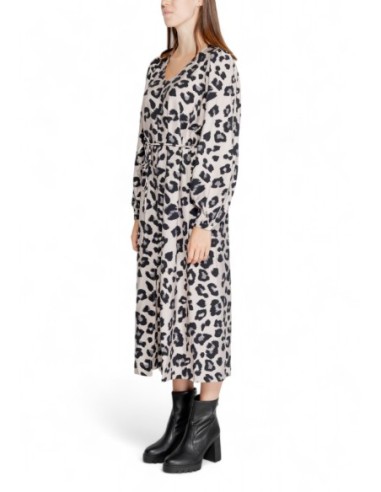 Jacqueline De Yong Robe femme grise léopard