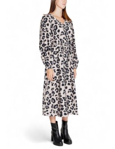 Jacqueline De Yong Robe femme grise léopard