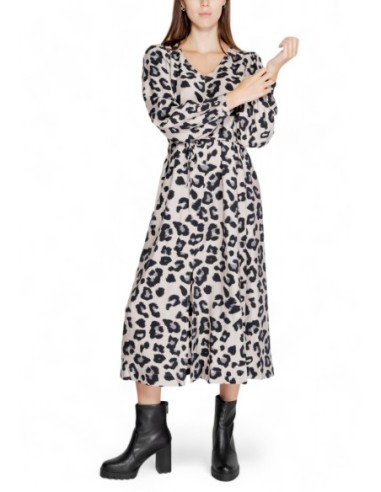 Jacqueline De Yong Robe femme grise léopard