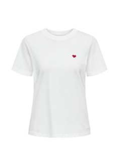 Jacqueline De Yong T-shirt femme blanc coton