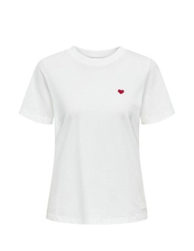 Jacqueline De Yong T-shirt femme blanc coton