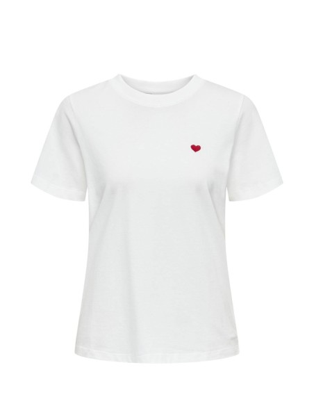 Jacqueline De Yong T-shirt femme blanc coton