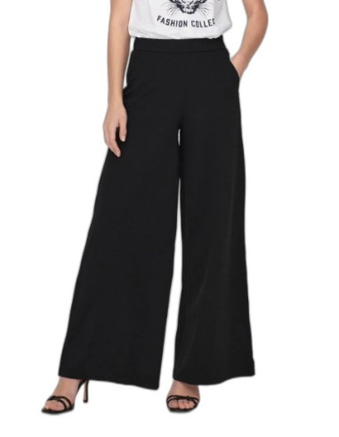 Jacqueline De Yong Pantalon femme noir fluide