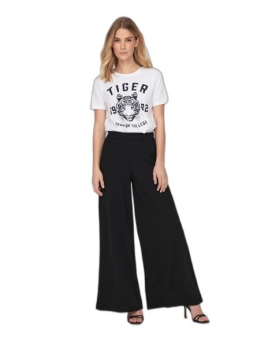 Jacqueline De Yong Pantalon femme noir fluide