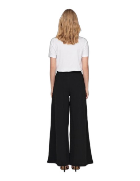 Jacqueline De Yong Pantalon femme noir fluide