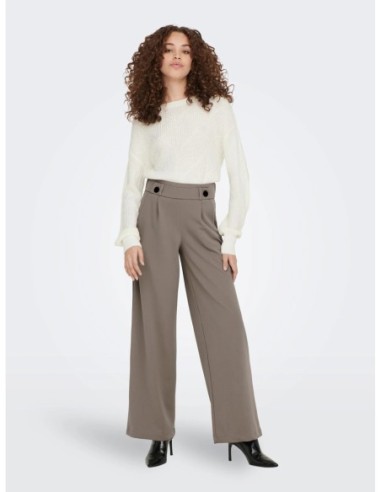 Jacqueline De Yong Pantalon femme marron stretch