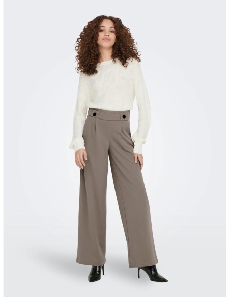 Jacqueline De Yong Pantalon femme marron stretch