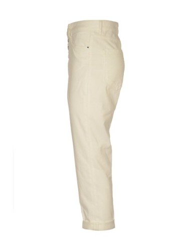 Dondup Pantalon femme blanc coton lyocell