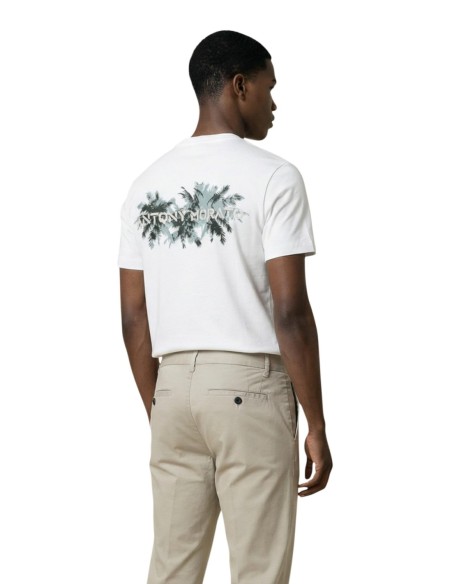 Antony Morato T-shirt homme blanc imprimé coton