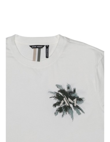 Antony Morato T-shirt homme blanc imprimé coton