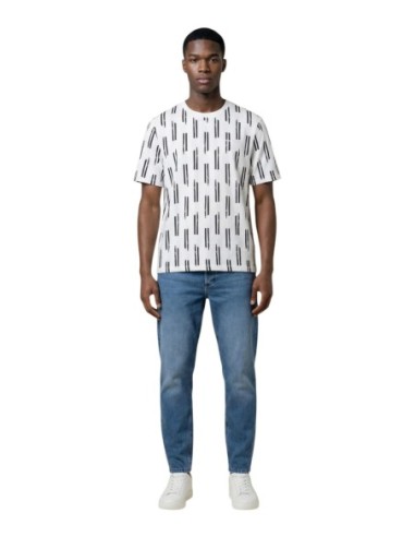 Antony Morato T-shirt homme bleu imprimé coton
