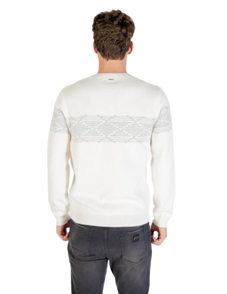 Antony Morato Pull homme blanc imprimé