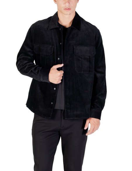 Antony Morato Veste homme noire boutons-pression