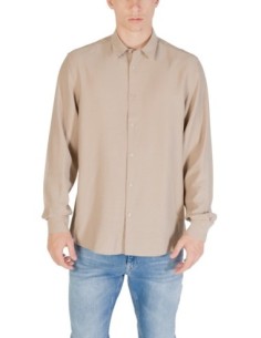Antony Morato Chemise homme beige manches longues