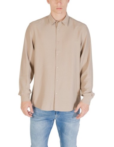 Antony Morato Chemise homme beige manches longues