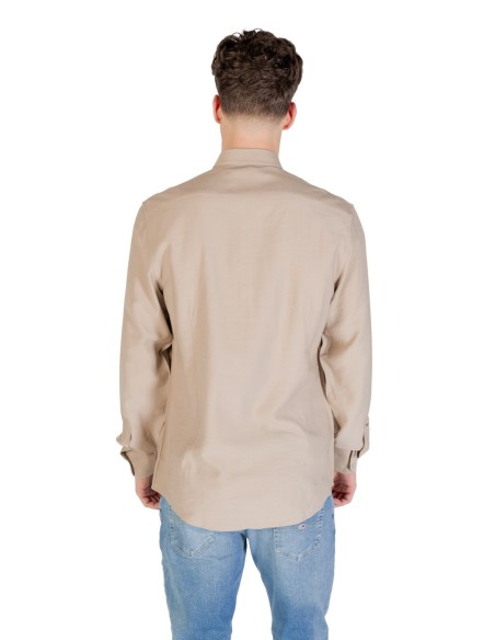 Antony Morato Chemise homme beige manches longues