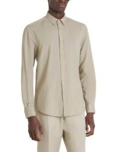 Antony Morato Chemise homme beige coton lin