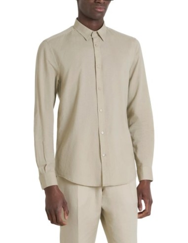 Antony Morato Chemise homme beige coton lin