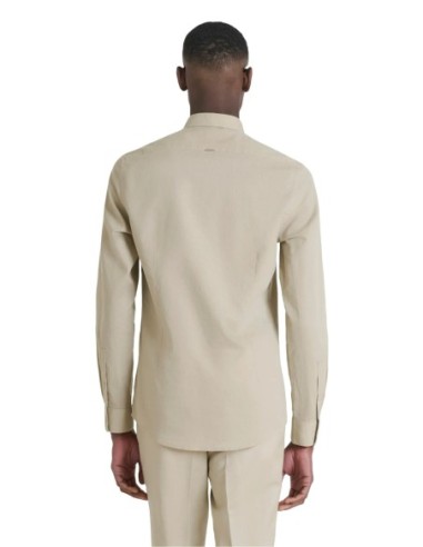 Antony Morato Chemise homme beige coton lin