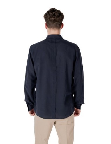 Antony Morato Chemise homme bleue lyocell lin
