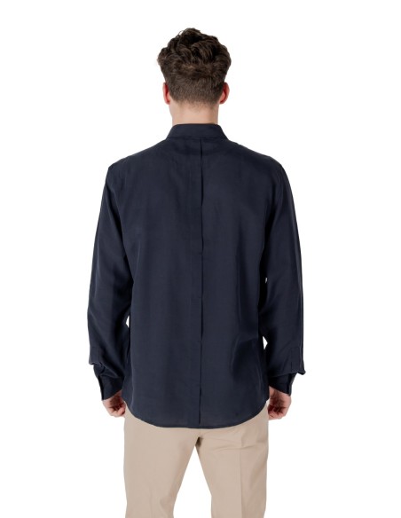 Antony Morato Chemise homme bleue lyocell lin