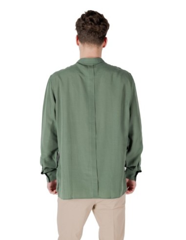 Antony Morato Chemise homme verte col Mao