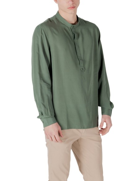 Antony Morato Chemise homme verte col Mao