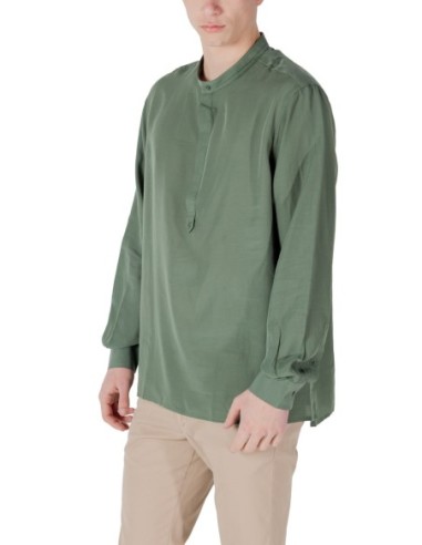 Antony Morato Chemise homme verte col Mao