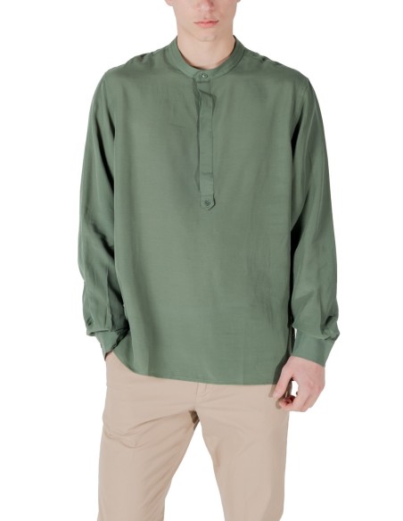 Antony Morato Chemise homme verte col Mao