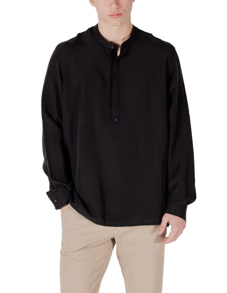Antony Morato Chemise homme noire col Mao
