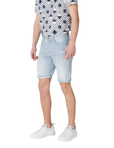 Antony Morato Bermuda homme bleu coton