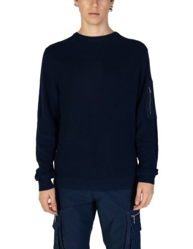 Antony Morato Pull homme bleu coton viscose