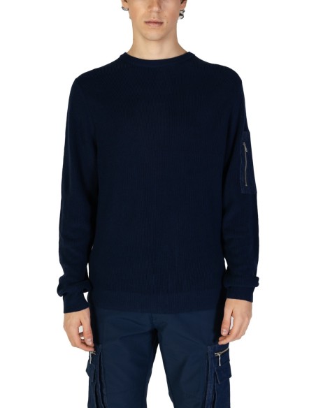 Antony Morato Pull homme bleu coton viscose