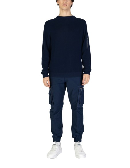 Antony Morato Pull homme bleu coton viscose