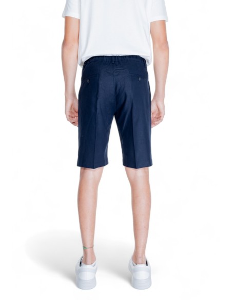Antony Morato Bermuda homme bleu lin