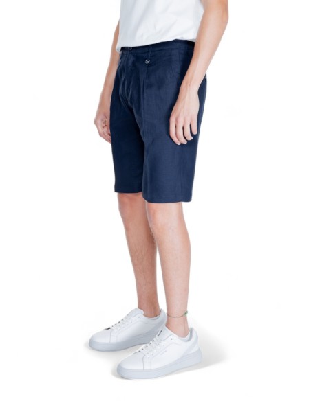 Antony Morato Bermuda homme bleu lin