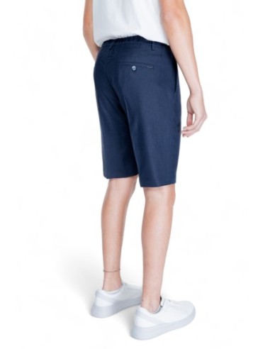 Antony Morato Bermuda homme bleu lin