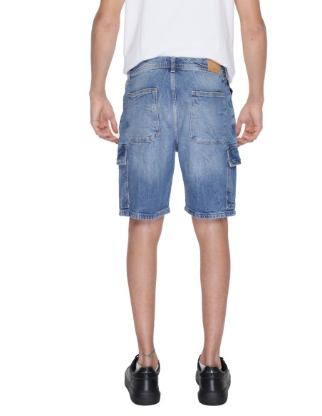 Antony Morato Bermuda homme bleu effet usé