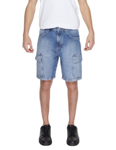Antony Morato Bermuda homme bleu effet usé