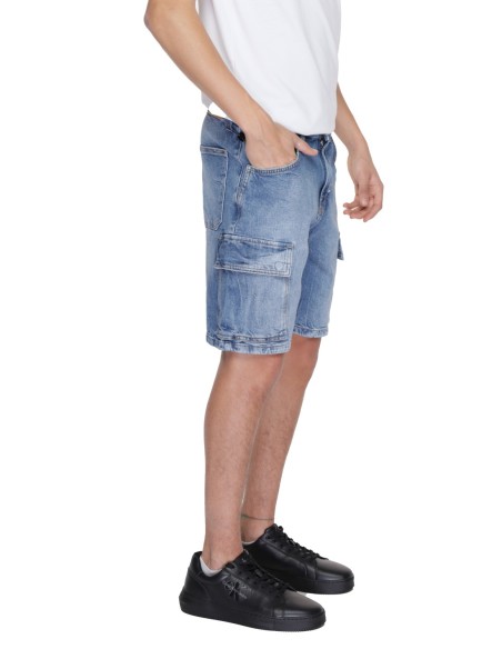 Antony Morato Bermuda homme bleu effet usé