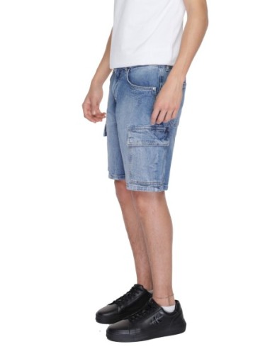 Antony Morato Bermuda homme bleu effet usé